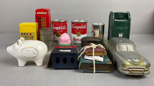 Group of 13 Assorted Coin Banks