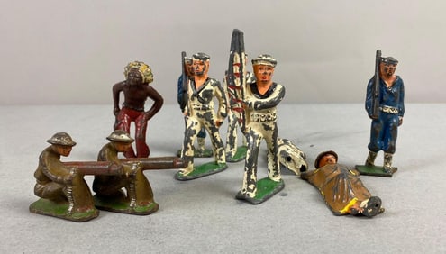 Group of 10 Lead Toy Soldiers and more