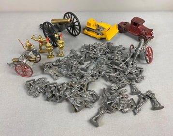 Group of Hand Cast Lead Soldiers and more