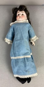 Antique Porcelain Bisque Head Doll