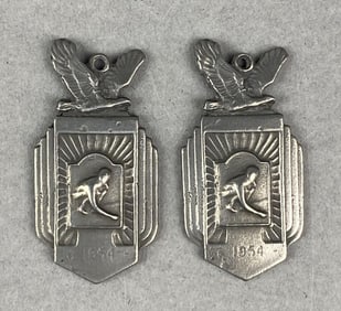 Group of 2 Vintage 1954 Marble Class A Medals