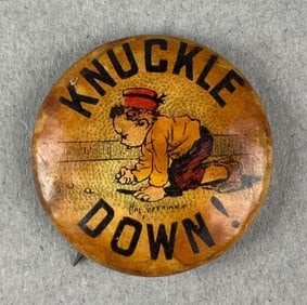 Antique Knuckle Down Pin Back