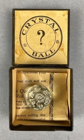 Antique Crystal Fortune Telling Ball Game