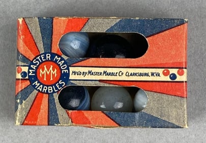 Vintage Box of Master Made No.6 Marbles