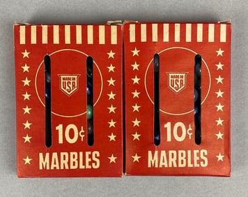 Group of 2 Vintage Box of Marbles