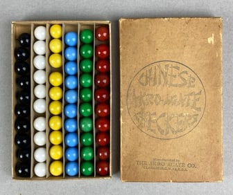 Vintage Box of Chinese Checkers Marbles