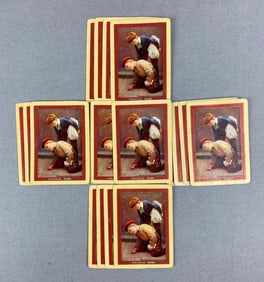 Group of Vintage Knuckle Down Marble Playing Cards