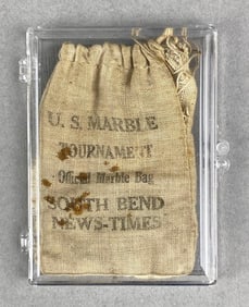 Antique US Marble Tournament Official Marble Bag
