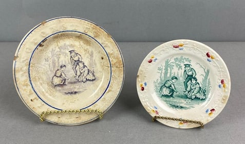 Group of 2 Antique Plates