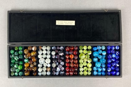 Large Group of 1930 Assorted Color Slag Marbles
