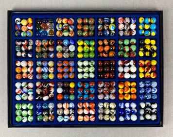 Large Group of Assorted Vintage Marbles