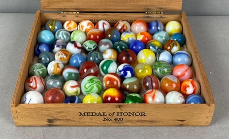 Group of Vintage Shooter Marbles