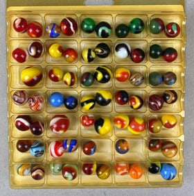 Group of Vintage Akro Agate Corkscrew Marbles