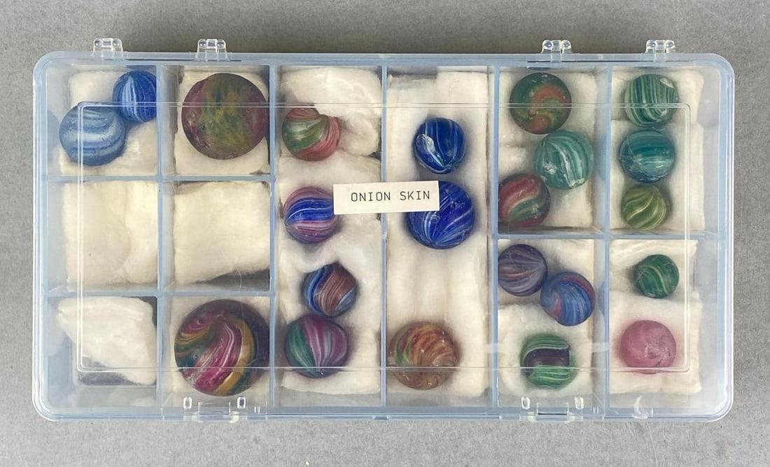 Group of Antique German Onionskin Marbles (1 of 2)