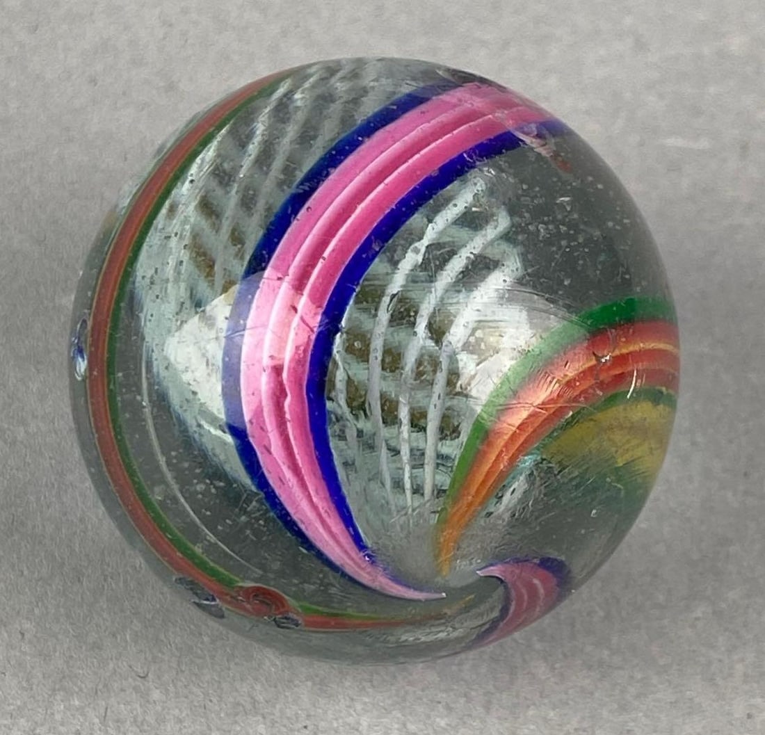 Antique German Swirl Glass Shooter Marble (1 of 2)