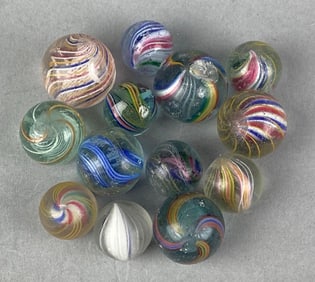 Group of Assorted Glass Marbles