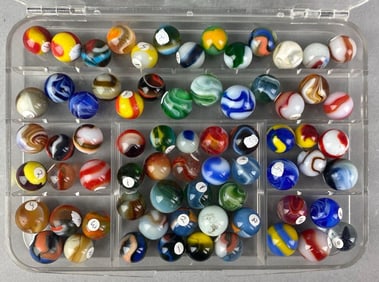 Group of Assorted Glass Marbles