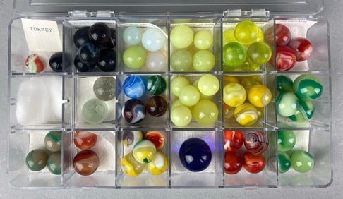 Group of Vintage Assorted Glass Marbles