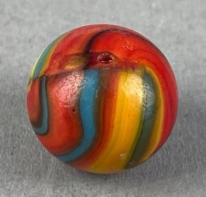 Peltier Glass Co. Golden Superman Glass Marble