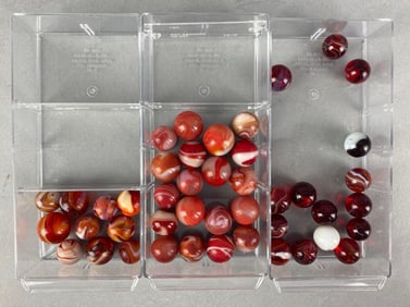 Group of Assorted Glass Marbles