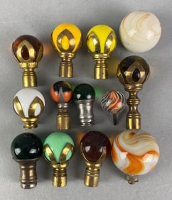 Group of Glass Orb Lamp Finials