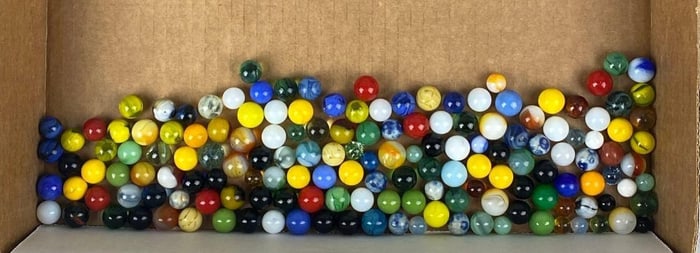 Group of Pee Wee Marbles