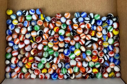 Group of Opaque Corkscrew Marbles