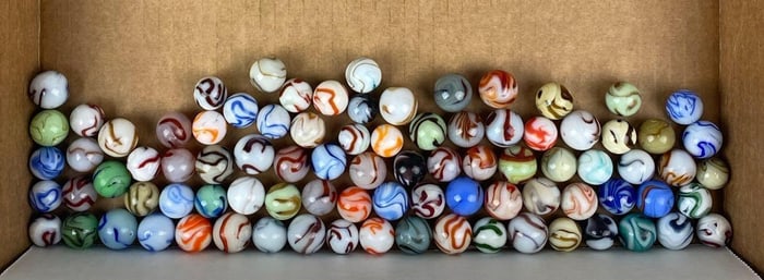 Group of Thin Line Marbles