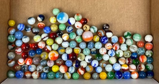 Group of Fluorescent Marbles