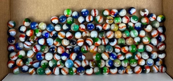 Group of Akro Agate Co. Helmet Marbles