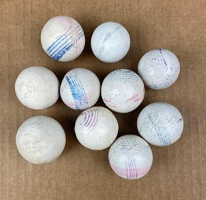 Group of China Unglazed Line Marbles