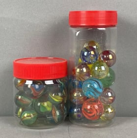 Group of Assorted Shooter Marbles