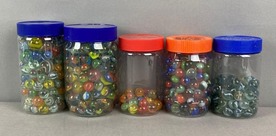 Large Group of Assorted Marbles