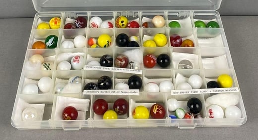 Group of Contemporary Advertising and Cartoon Marbles