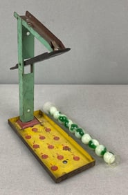 Antique Wolverine Bizzy Andy Trip Hammer Vintage Marble Pressed Tin Toy