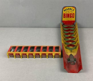 Group of 2 Vintage Marble Tin Games
