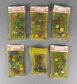 Group of 6 Alox MFG Co Alox Agate Marbles