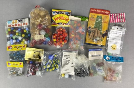 Group of Marbles in Original Packaging and More