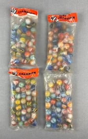 Group of 4 Champion Peltier Marbles Ottawa, Illinois