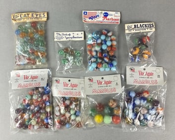 Group of 8 Sealed Packaged Vitro Marbles