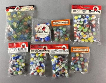 Group of 8 Sealed Packaged Marble King Marbles