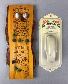 Group of 2 Marble Accented Wall Hanging Items