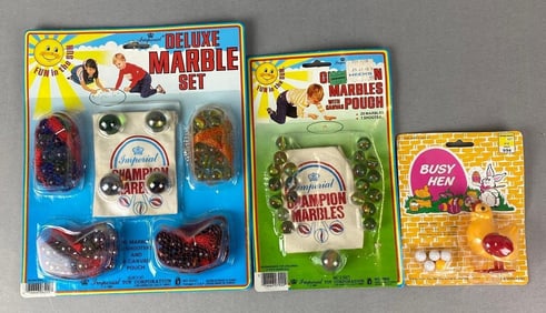 Group of 3 Marble Toys