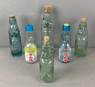 Group of 4 Codd Neck Bottles and more