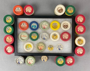 Group of Marble Farms Paper Milk Caps