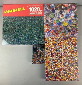 Group of 4 Marble Jigsaw Puzzles