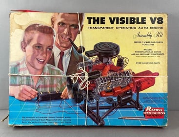 Vintage Renwal Blueprints Model The Visible V8 Assembly Kit