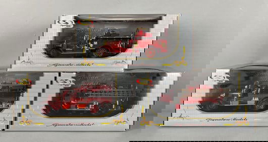 Group of Signature Models Die-Cast Fire Trucks