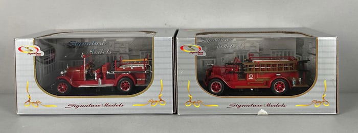 Group of Signature Models Die-Cast Fire Trucks