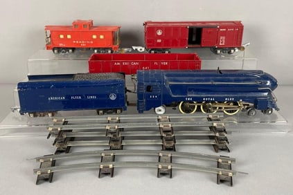 Group of American Flyer O Scale Engine and Train Cars